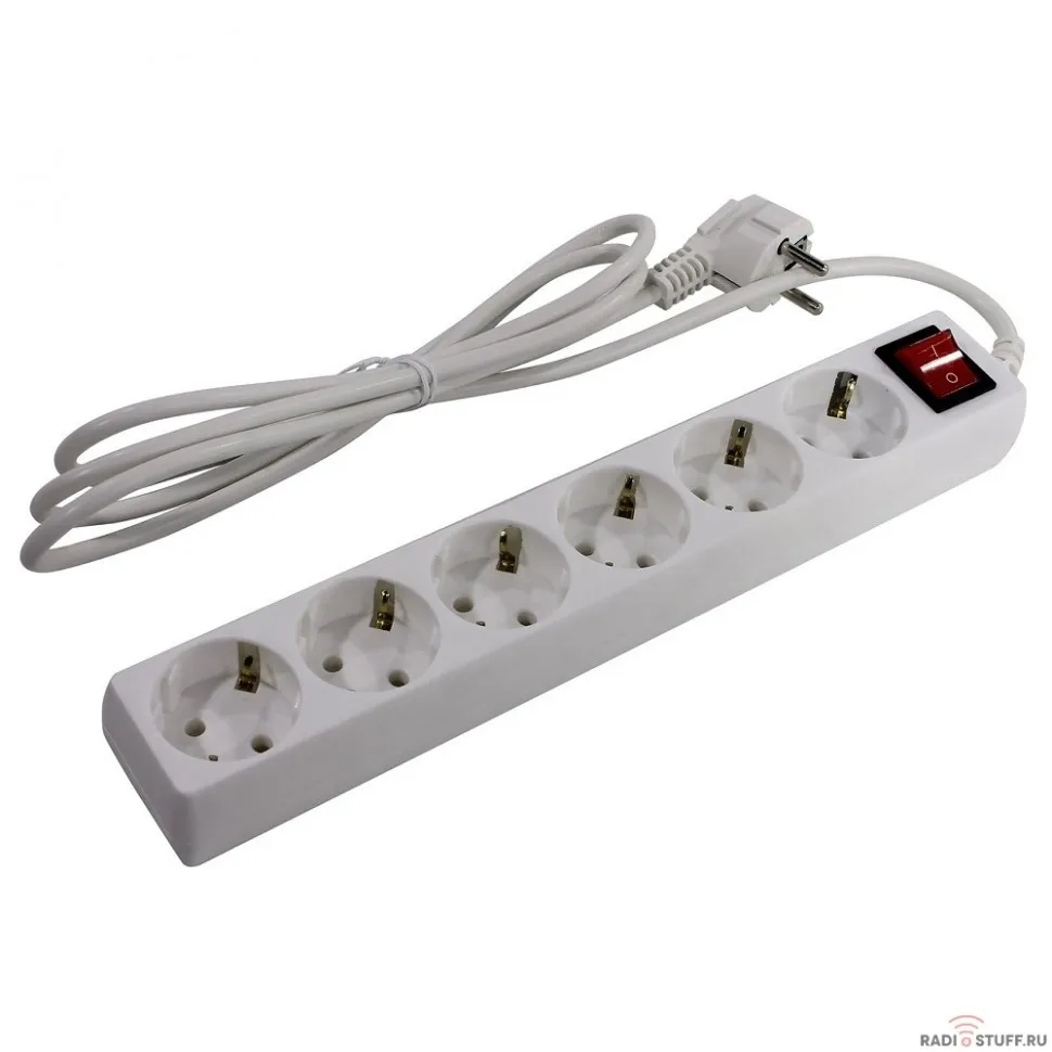 5bites SP6W-230 Сетевой фильтр  6S / 3*0.75MM2 / 3M / WHITE