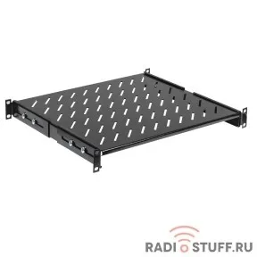 ITK FS05-400PI 19" стационарная полка глубиной 400мм, черная FS05-400PI