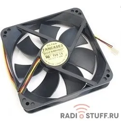 Gembird Вентилятор для корпуса 120x120x25mm, sleeve, узкий разъем 3pin [FANCASE3]