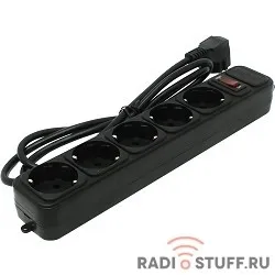 Exegate EX221175RUS Сетевой фильтр Exegate SP-5-1.8B (5 розеток, 1.8м, евровилка, черный)