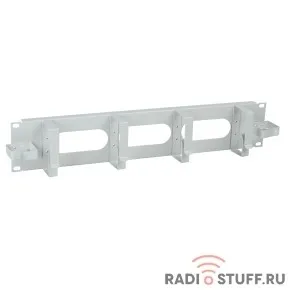 Кабельный органайзер, 2U, 2 боковых горизонт. и 4 вертик. кольца, серый, ITK