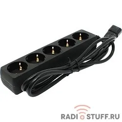 Exegate EX221202RUS Сетевой фильтр Exegate SPU-5-1.8B (5 розеток, 1.8м, UPS вилка, черный)