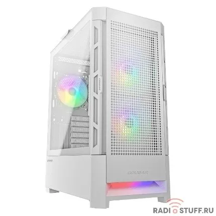 Cougar Airface RGB White, 2х140мм + 1x120mm ARGB Fan, ARGB Fan Hub, без БП, белый, ATX