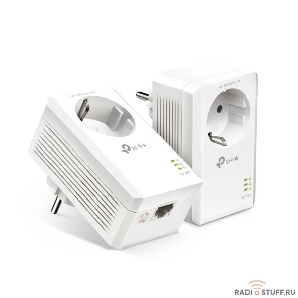 TP-Link TL-PA7017P KIT AV1000 Комплект гигабитных адаптеров Powerline со встроенной розеткой