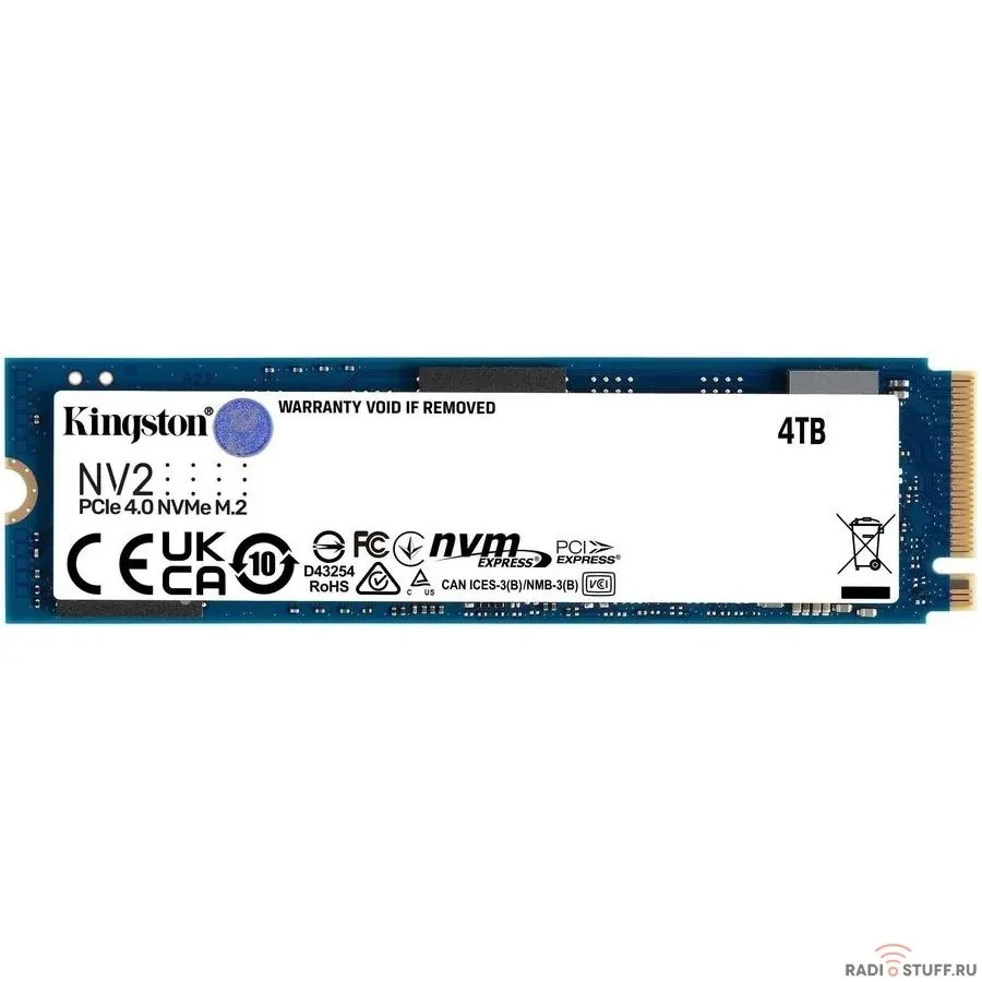 Kingston SSD NV2, 4000GB, M.2(22x80mm), NVMe, PCIe 4.0 x4, 3D TLC, SNV2S/4000G