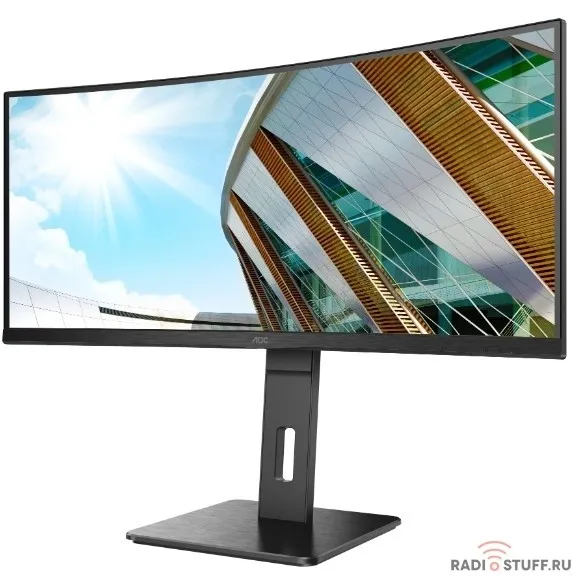 LCD AOC 34" CU34P2C Black с поворотом экрана {VA curved 3440x1440 100Hz 1ms 178/178 300cd}