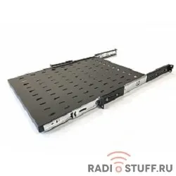 Hyperline TSS3-600-RAL9004 Полка выдвижная c 19'' креплением, глубина 600 мм, нагрузка до 20 кг, для шкафов TTB глубиной 800-1200мм, цвет черный (RAL 9004) 
