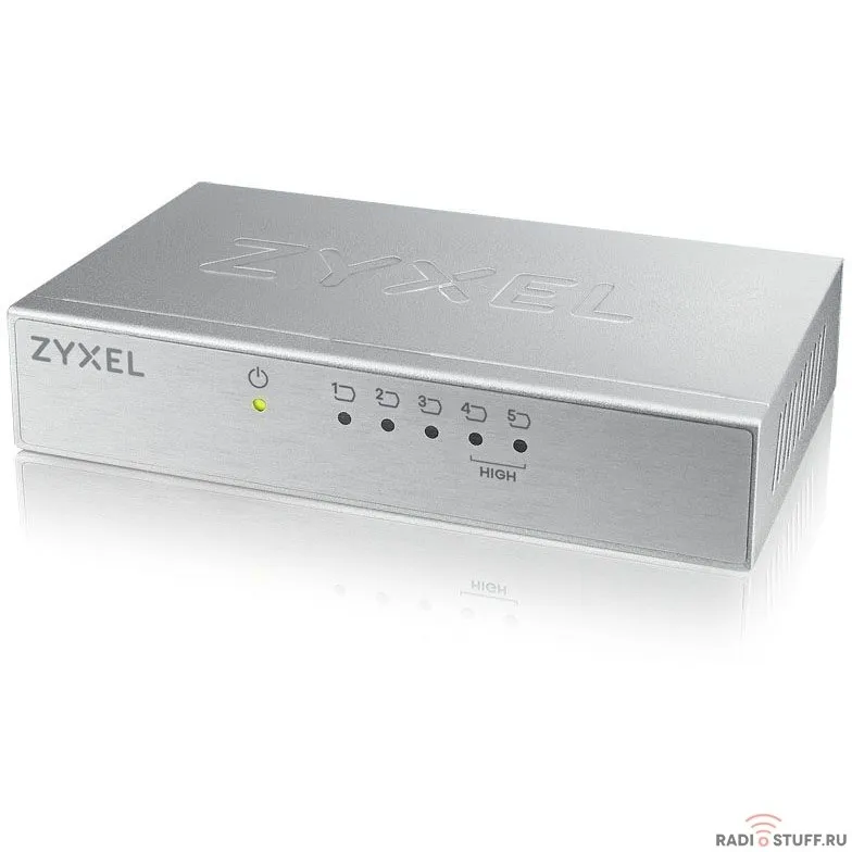 ZYXEL ES-105AV3-EU0101F Коммутатор ES-105A v3, 5 портов 100 Мбит/с, настольный, металлический корпус