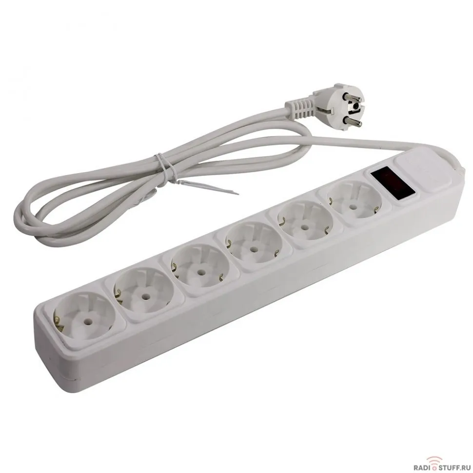5bites SP6W-130 Сетевой фильтр  6S / 3*0.75MM2 / 3M / WHITE