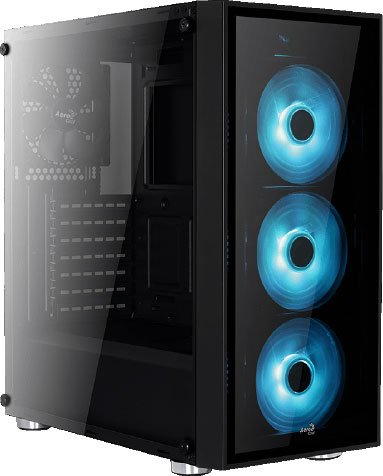 Корпус Aerocool Quartz RGB, ATX, без БП, закаленное стекло, 3x 120мм RGB вентилятора + хаб P7-H1 в комплекте, 1x USB 3.0 + 2x USB 2.0