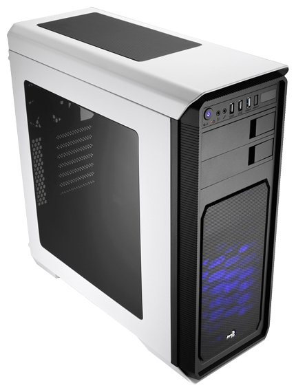 Aerocool Aero-800 White с окном, с картридером, ATX, без БП, 2x USB 3.0 + 2x USB 2.0, 2x 120 мм
