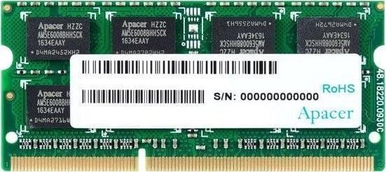 Модуль памяти для ноутбука SODIMM 4GB PC12800 DDR3 SO DV.04G2K.KAM APACER
